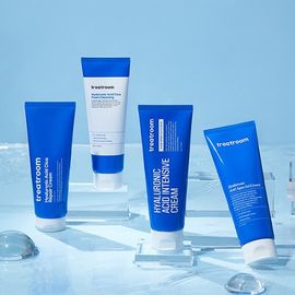 [TREATROOM] 4-Step Hyaluronic Acid Skincare Set: Deep Cleansing, Soothing, Moisturizing, and Nourishing with Cica & 8-Layer Hydration - Made in Korea